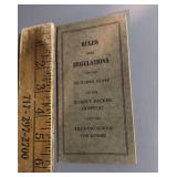 Vintage rules and regulations of the nursing