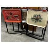 5 vintage TV trays.