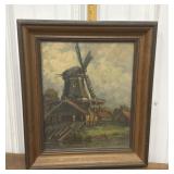 G. Warring windmill painting (Ithaca Gallery)