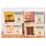 2 Sealed/2 Open Box Miniature Dollhouse