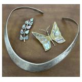 Southwest style Mexico signed collar torque