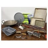 Nice pans, wok, utensils, misc., & a new Cobble