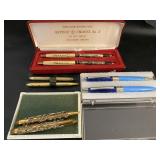 Vintage pen and pencil sets,  channel no. 5,