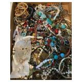Box of mixed jewelry, some are nice some for