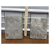 Pair soapstone foot warmers