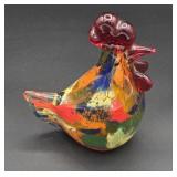 Hand blown art glass chicken - Murano?