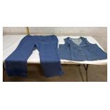 NEW D& Co. Denim Pants & Vest 3X -new but needs