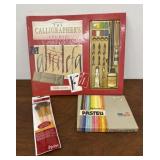 Calligrapherï¿½s Studio, Pastels, brushes
