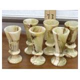 6 Onyx Shot Glasses