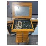 36ï¿½ high jewelry Armoire chest  full of jewelry