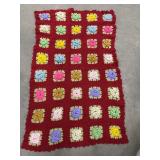 Beautiful handmade Grandmas flowered Afghan.