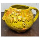 1969 Yellow Cat / dog Face Mug Pacific Stoneware