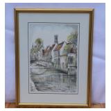 Johny De Witte De Peerdebrug Brugge Signed/Framed