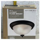 2- Light Flush Mount /11in- new in box
