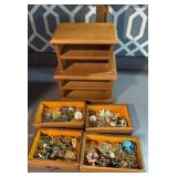 Jewelry, box loaded with Jewelry, bracelets