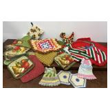 Vintage retro, potholders & misc.