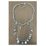 2 Necklaces Sterling And .925 Signed