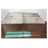 Vintage drawer canisters. Tin