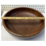 Vintage large wooden bowl