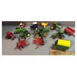 Metal tractor toys, and more