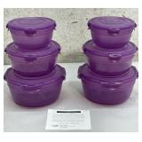 Lock&Lock 6 Piece Round Storage Containers -new