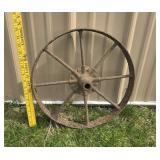 Iron wheelbarrow wheel