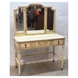 French Provincial Desk w/ 3 way mirror 43/20/32