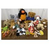 Teenie Beanie Babies, Teddy Bears, Snoopy etc