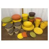 Vintage Tupperware- lidded containers, plates,