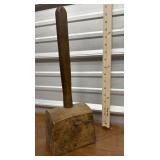 Burl wood masher/mallet