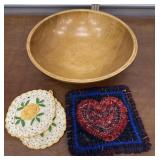 Dough bowl and hot plates