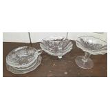 4pcs Navarre Fostoria - compote, nappy, footed