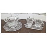 Navarre Fostoria creamer sugar set, mayonnaise