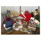 Assorted Christmas- candle lights, ornaments,