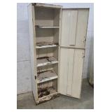 2 Door Tin Cabinet 18"12"65" Needs Painting