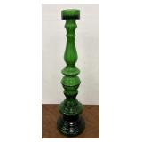 Glass green candle holder/ vase