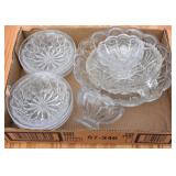 Box of Assorted Cut & Pressed Glass-Glows under