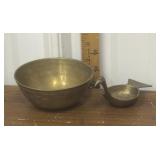 Brass bowl, bird
