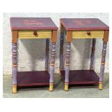 1 Drawer End Stands - hand painted (2) - 16/16/25