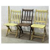 3 Folding Chairs