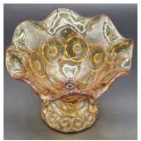 Glows - LE Smith Glass Amber Moon & Stars Compote