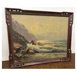 Print - water mountains scene