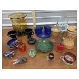 Colorful glass - Fenton, art glass vases,