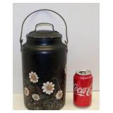 Vintage Hand Painted Aluminum Cream Can Farm