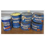 6 Maxwell house advertising tins *unopened