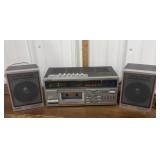 Yorx AM-FM stereo cassette recorder w/ speakers