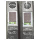 2 Bamboo window blinds
