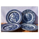 Blue Willow & Liberty Blue Dinner Plates