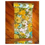 Retro 14" Floral fabric remnant on roll - many