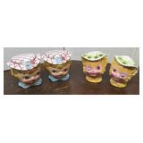 2pr Japan salt and peppers - cats & ladies - the
